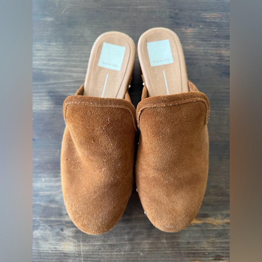 Dolce Vita Tan / Rust Suede Mules